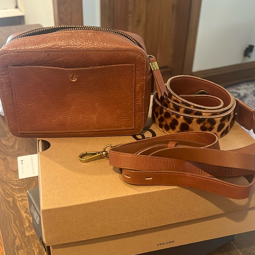 Madewell bag with extra leopard strap